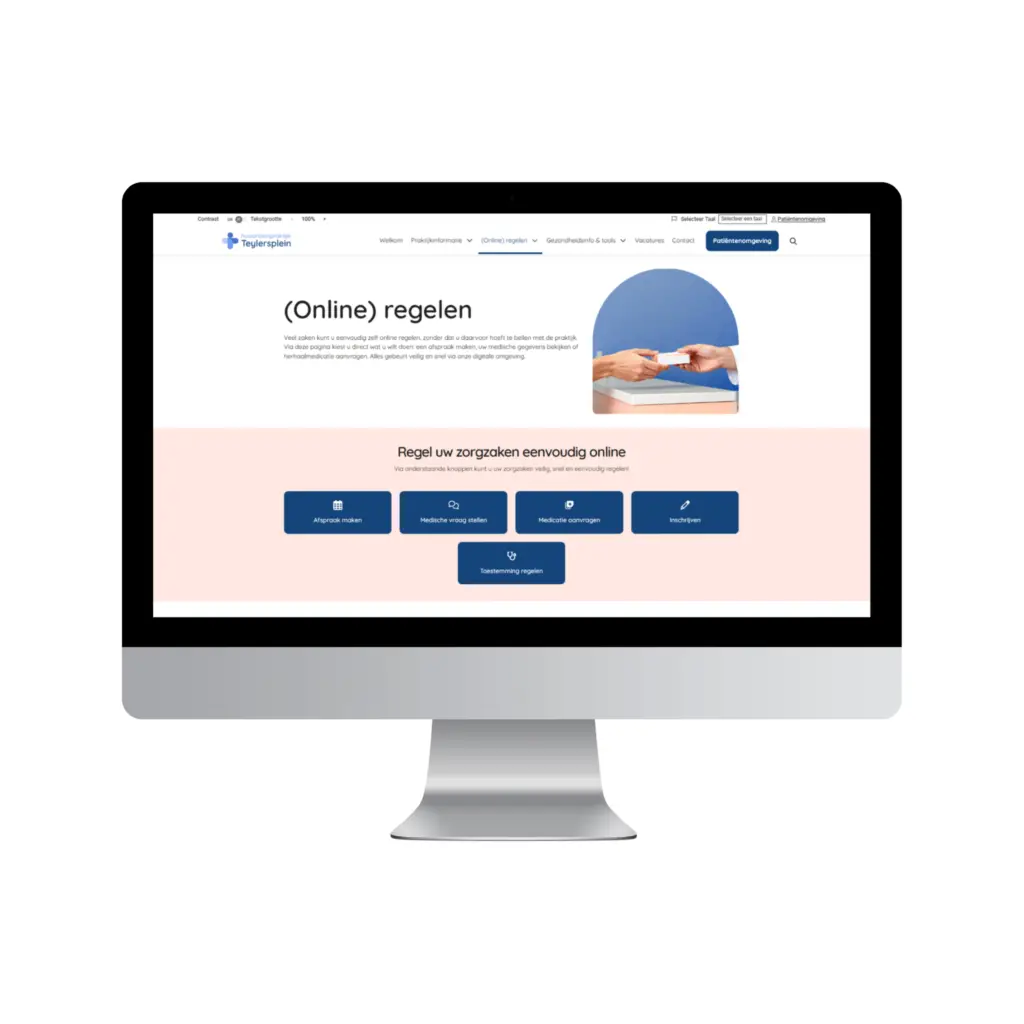 Webseite der Allgemeinarztpraxis am Teylersplein