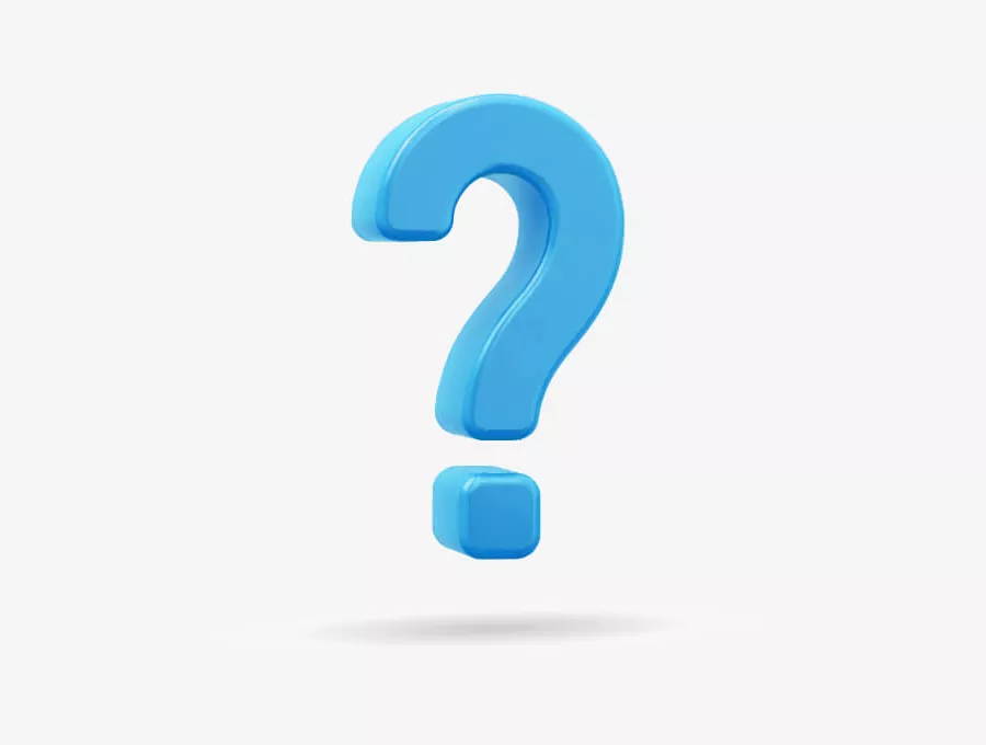 A large blue questionmark symbol